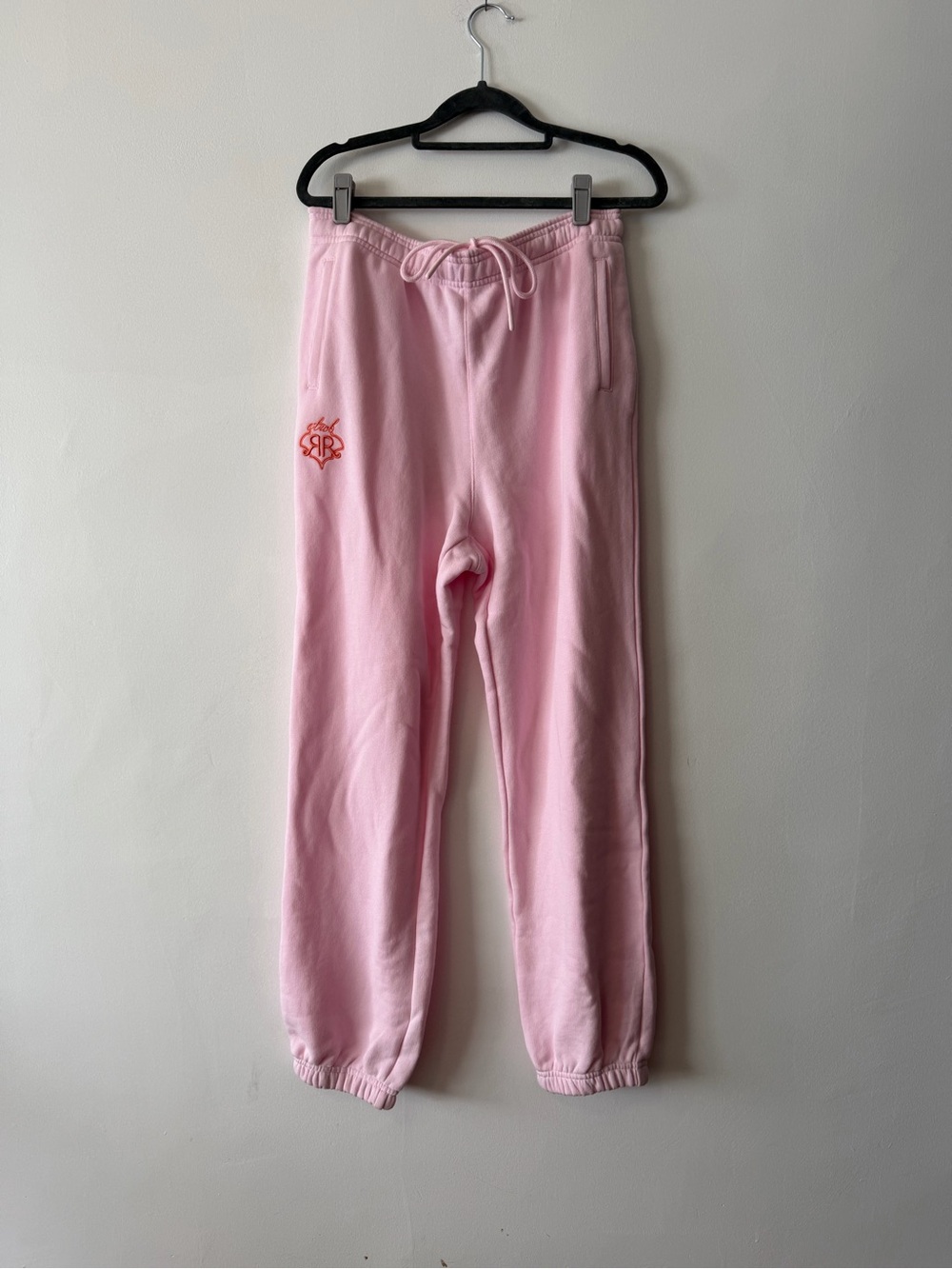 Roller Rabbit x Target Collab NWOT Pink Fleece Joggers with Red Logo Medium